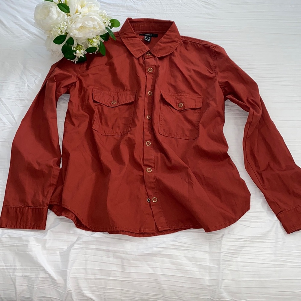 Forever 21 Oversized Long Sleeve Shirt